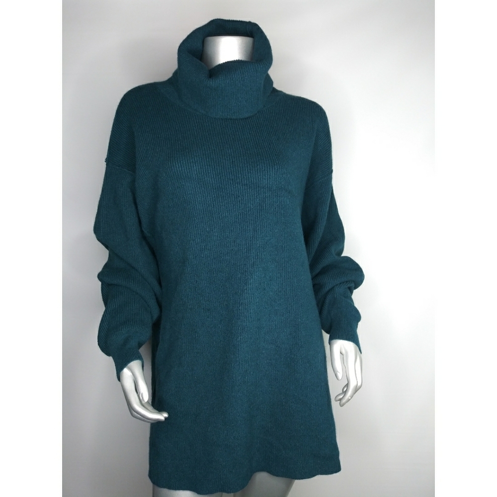 Free people sweater tunic turtleneck jade green